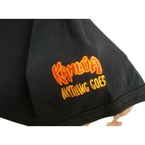 Large Vintage 1990's Mens Tee Kahlua Sleeve Graphic Black Cotton T-Shirt